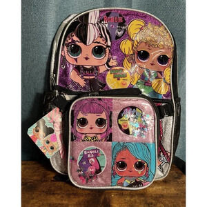 NWT!  LOL SURPRISE - Large 16" Backpack + Insulated Lunch Box  Rockstars!
